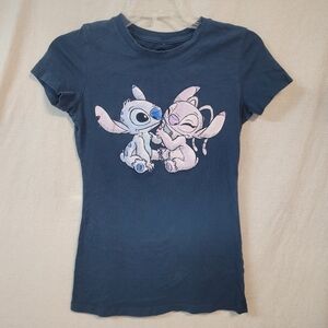 Disney Tee, Womens Med, Blue and Pink Lilo Stitch Graphic Tee Vacation Resort